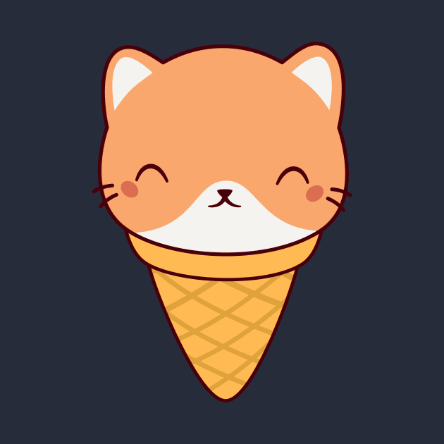 Kawaii Cute Cat Ice Cream by happinessinatee