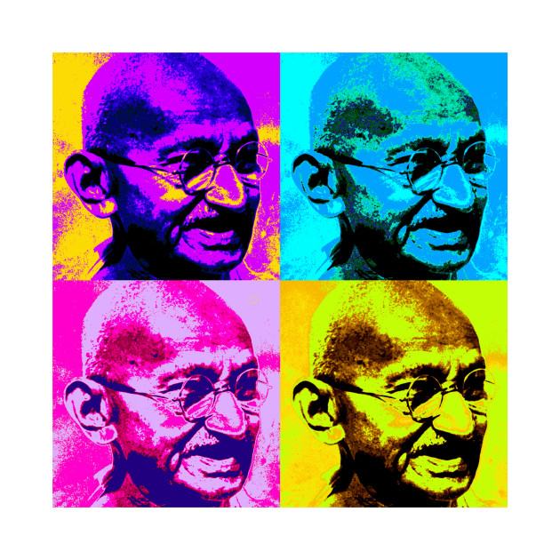 Mahatma Gandhi Pop Art Design Art T Shirt Teepublic