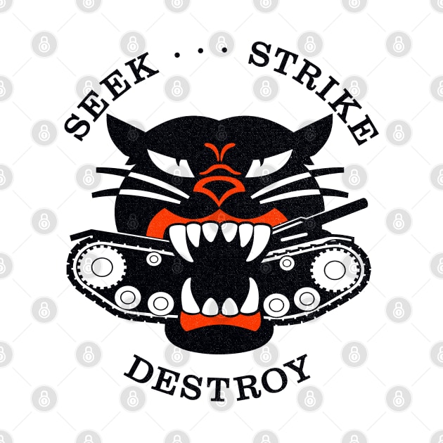 Hellcat M18 Tank Destroyer Seek Strike and Destroy distressed logo by TaterSkinz