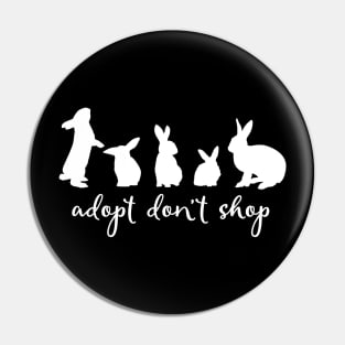 Adopt Don't Shop - Alternate Bunny Edition (White) Pin