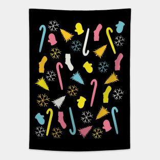 Happy New Year Holiday Vibes Pattern Tapestry