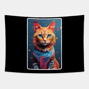 Funny Cat Cart International Dot Day, Cat Dot Day 2023 Tapestry