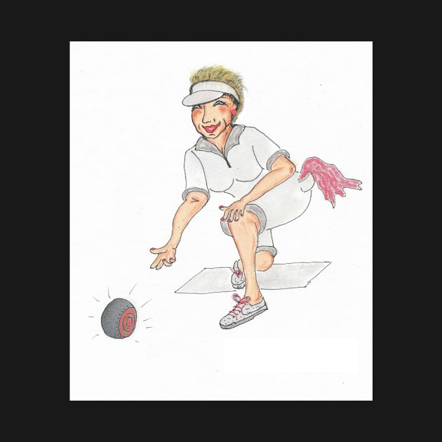 Lawn Bowls Lady by Annie18c