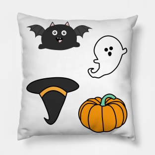 Bat, Witch, Ghost, Pumkin - Halloween Lover Sticker pack Pillow