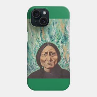 Sitting Bull in Liquid Green Phone Case