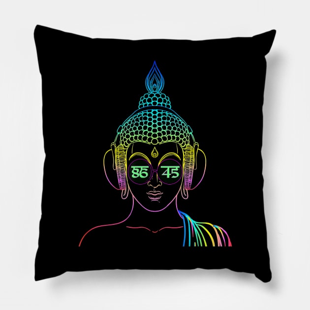 8645 86 45 Buddha in Sunglasses Signals  Impeach Trump Pillow by JaydeMargulies