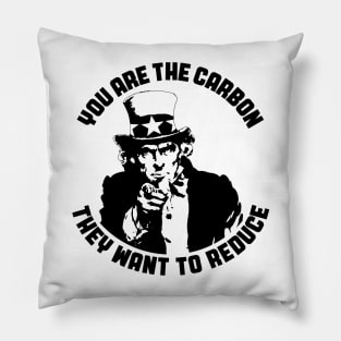 You are the Carbon They Want to Reduce Uncle Sam Pillow