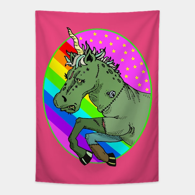 Undead Unicorn Tapestry by GOATSgear