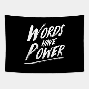 'Words Do Have Power' Cancer Awareness Shirt Tapestry