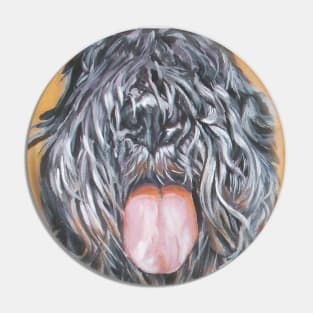 Bouvier Des Flandres Fine Art Painting Pin