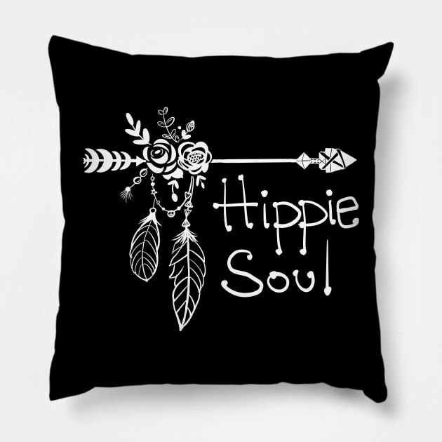 Hippie Soul Boho Arrow (White) Pillow by TheCoatesCloset