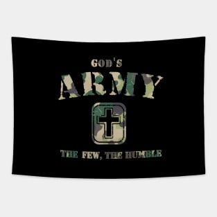 God's Army, The few, the humble, camo text Tapestry