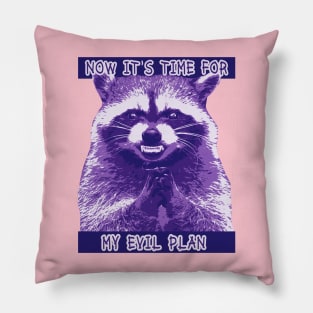 Raccoon Evil Plan Pillow