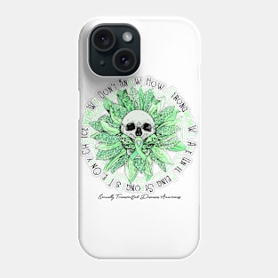 Sexually Transmitted Diseases Awareness - Skull sunflower We Don't Know How Strong Phone Case