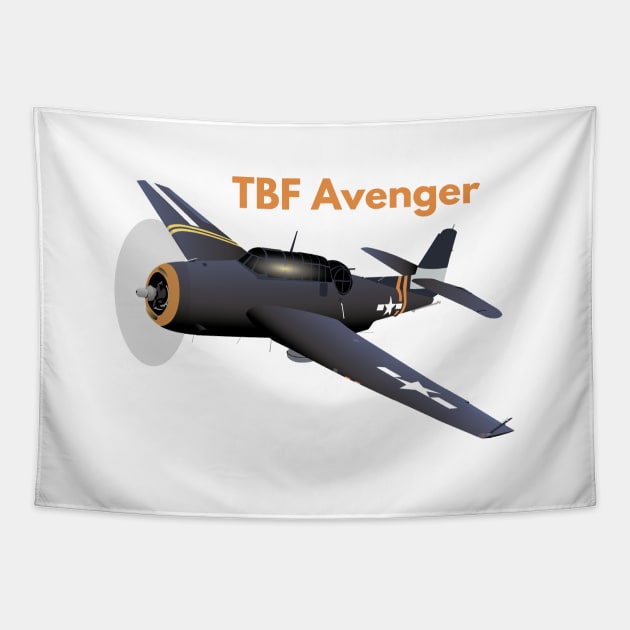 American WW2 Airplane Tapestry by NorseTech