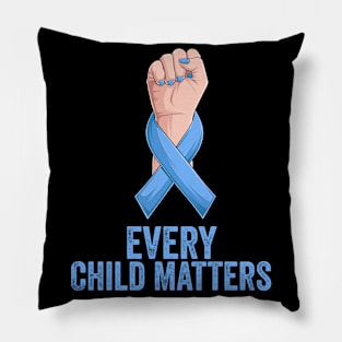 Child Abuse Prevention Awareness Month Blue Ribbon gift idea Pillow