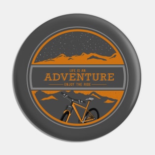 Biking in Mountains Pin