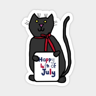 Happy 4th of July says Cat Magnet