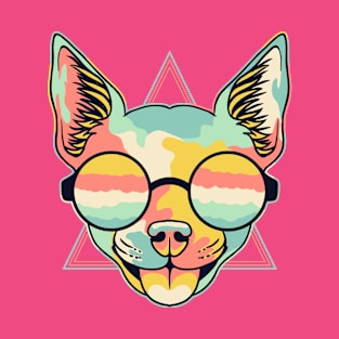 Trippy Rainbow Chihuahua T-Shirt