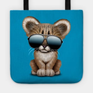 Cute Baby Cougar Wearing Sunglasses Tote