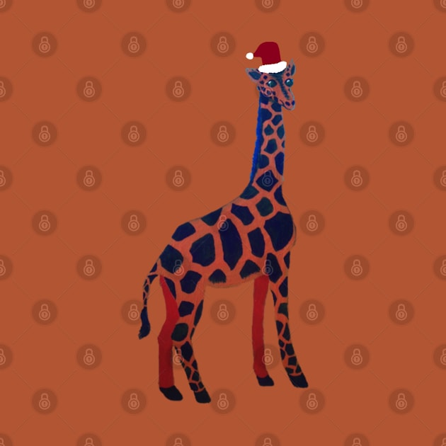 Holiday Giraffe by Art by Bronwyn