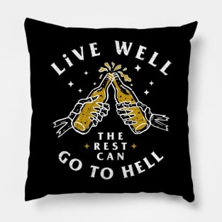 Live Well With Beers Pillow