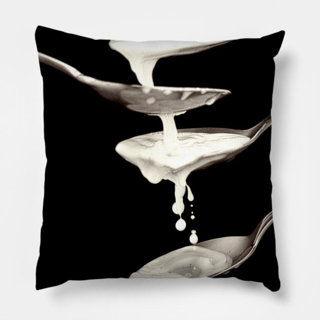 Spilt Milk Pillow by micklyn