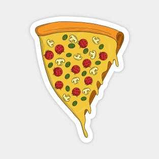 Peperoni Mushrroms Olives Pizza Magnet