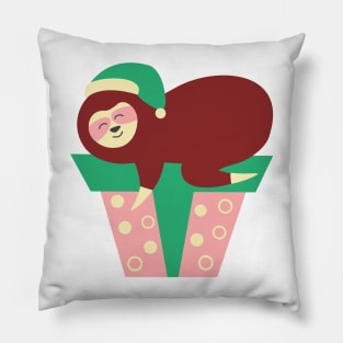 Funny Christmas Sloth Pillow