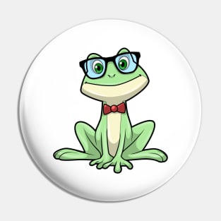 Frog Nerd Student Glasses Tie Pin