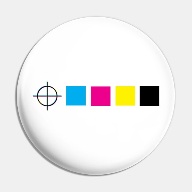 CMYK Calibration Marks Pin by GloopTrekker