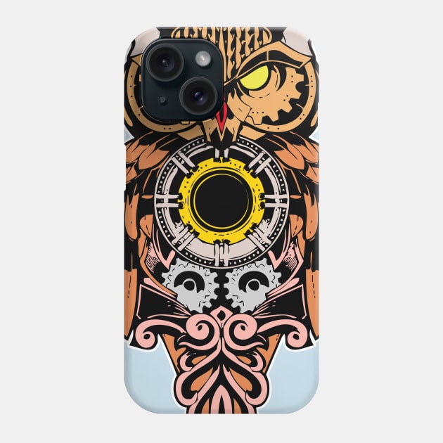 owl clock Phone Case by Spectrum