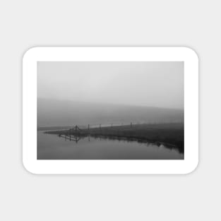 Black and white landscape photo Magnet