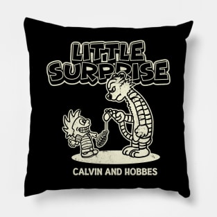 Drawing retro Vintage 80s and 90s Calvin Pranks Hobbes Pillow