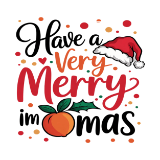 Have a Very Merry Impeachmas Peach Pun Impeach Trump T-Shirt