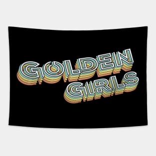 Golden Girls Retro Typography Faded Style Tapestry