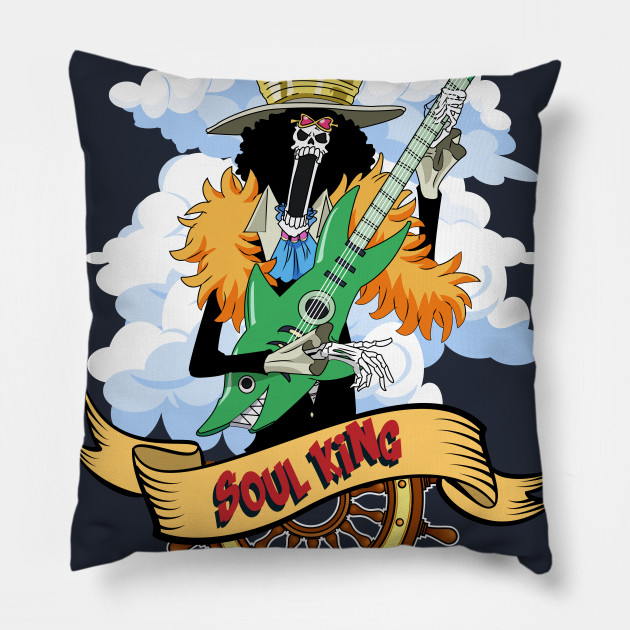 One Piece Anime Brook Soul King One Piece Anime Pillow Teepublic