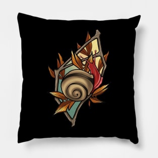 red snail Pillow