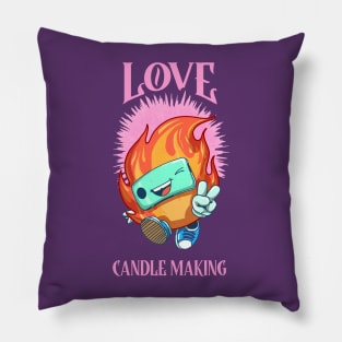 Love Candle Making Pillow