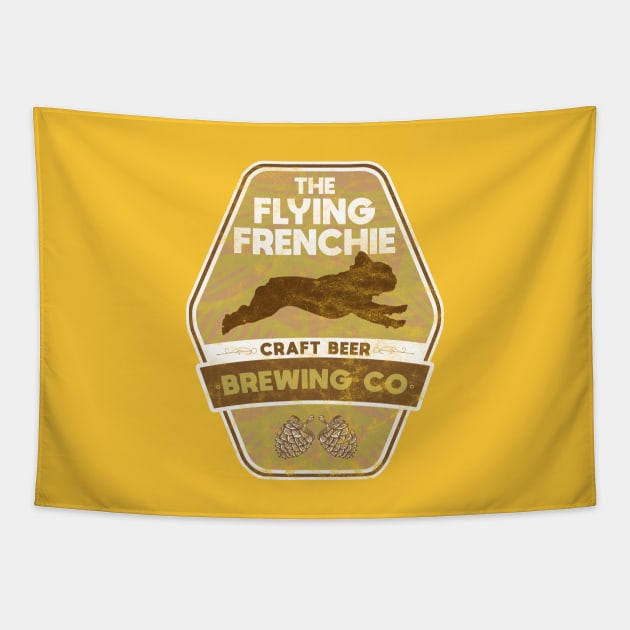 Flying Frenchie Brewing Co Tapestry by Rumble Dog Tees