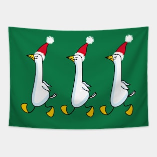 Christmas geese on tour Tapestry