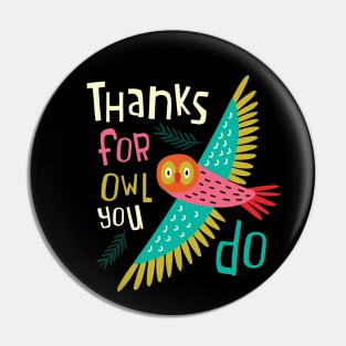 Thanks For Owl You Do Pin