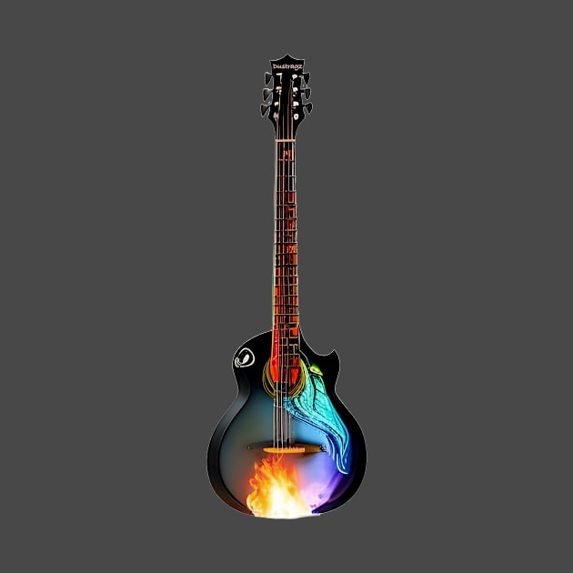 Neon Fire Guitar by DUSTRAGZ