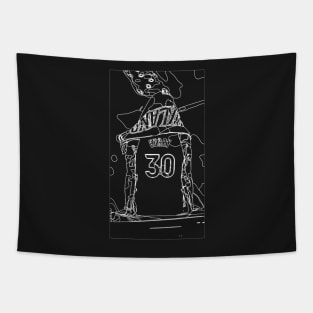 Stephen Curry Line Art Tapestry