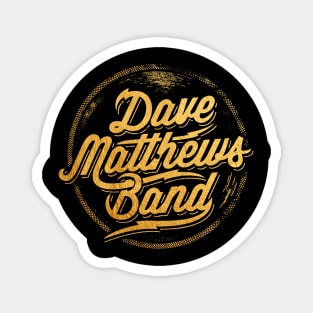 Dave Matthews Logo Circle Gold Magnet