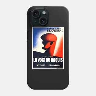 WWII French Resistance Voix Du Maquis Fighters Magazine 1940s Phone Case