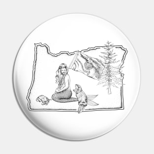 Oregon Mermaid Pin