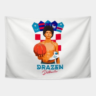 Drazen Petrovic basketball t-shirt Tapestry