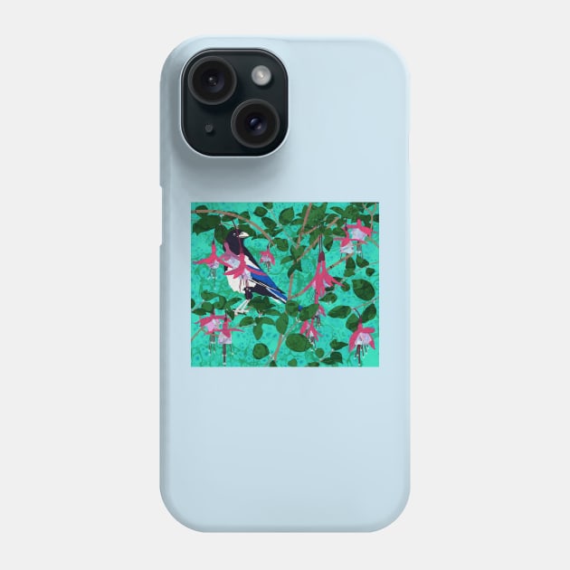 Magpie in the Fuchsia Phone Case by MarbleCloud