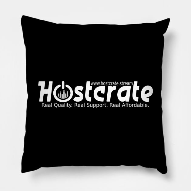 Hostcrate Brand Merch Dark Pillow by Hostcrate